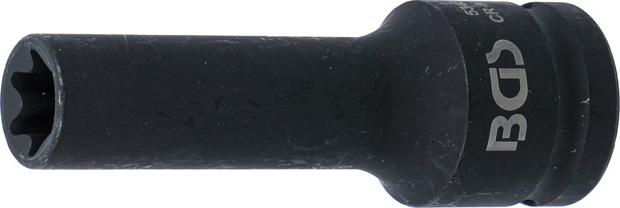 Triecienkontakta uzgriežņu atslēgas ieliktnis E-profils, dziļš | Iekšējā kvadrātveida piedziņa 20 mm (3/4") | SW E20