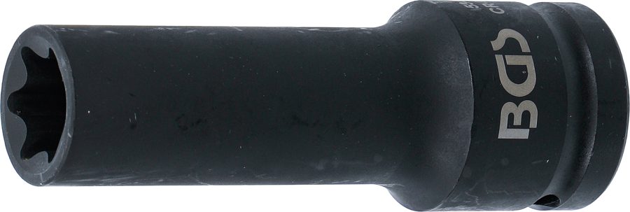 Triecienkontakta uzgriežņu atslēgas ieliktnis E-profils, dziļš | Iekšējā kvadrātveida piedziņa 20 mm (3/4") | SW E24