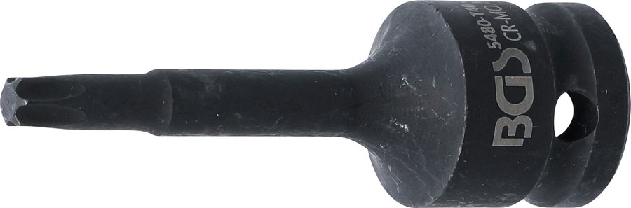 Jaudas uzgaļa ieliktnis | Garums 75mm | Iekšējā kvadrātveida piedziņa 12,5 mm (1/2") | T veida profils (Torx) T40