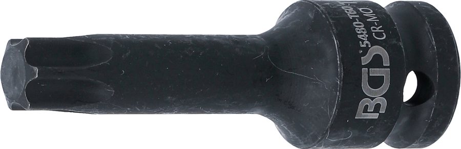 Jaudas uzgaļa ieliktnis | Garums 75mm | Iekšējā kvadrātveida piedziņa 12,5 mm (1/2") | T veida profils (Torx) T60