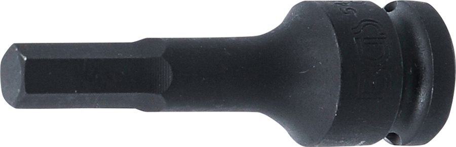 Jaudas uzgaļa ieliktnis | Garums 75mm | Piedziņas iekšējais kvadrāts 12,5 mm (1/2") | iekšējais sešstūris 10 mm
