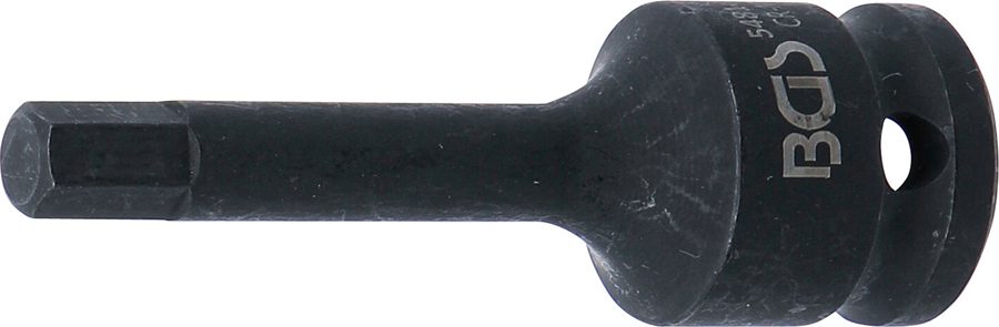 Jaudas uzgaļa ieliktnis | Garums 75mm | Piedziņas iekšējais kvadrāts 12,5 mm (1/2 collas) | iekšējais sešstūris 8 mm