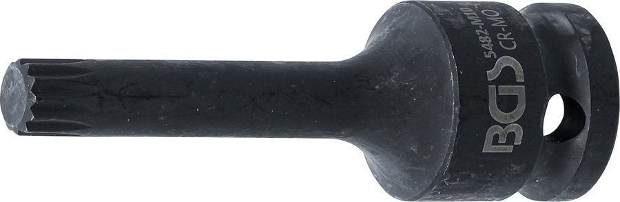 Jaudas uzgaļa ieliktnis | Garums 75mm | Piedzīt iekšējo kvadrātu 12,5 mm (1/2 collas) | iekšējā šķautne (XZN) M10