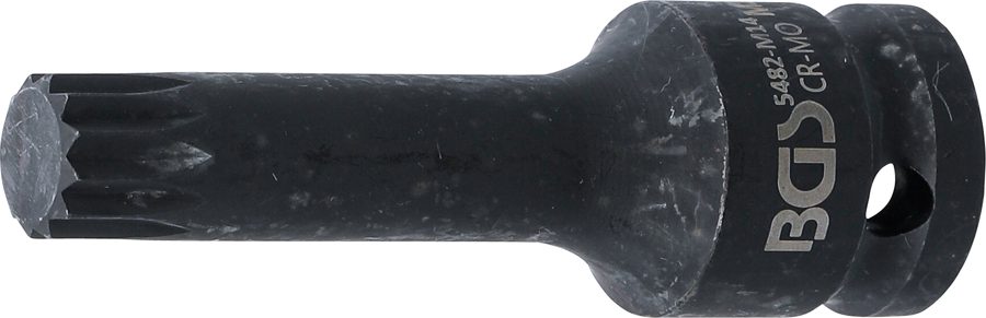 Jaudas uzgaļa ieliktnis | Garums 78 mm | Piedzīt iekšējo kvadrātu 12,5 mm (1/2 collas) | iekšējā šķautne (XZN) M14