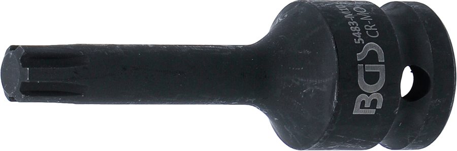 Jaudas uzgaļa ieliktnis | Garums 75mm | Iekšējā kvadrātveida piedziņa 12,5 mm (1/2") | Ķīļa profils (RIBE) M10