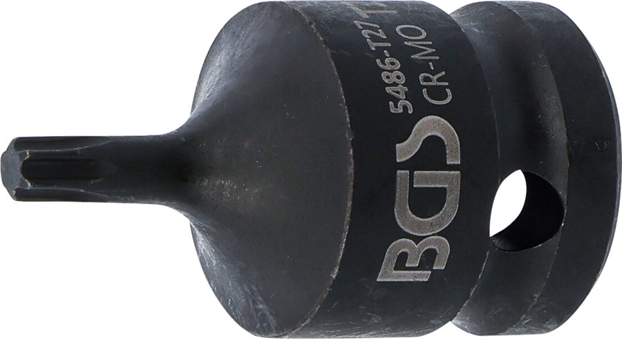 Jaudas uzgaļa ieliktnis | Garums 42mm | Iekšējā kvadrātveida piedziņa 12,5 mm (1/2") | T veida profils (Torx) T27