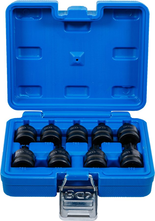 Jaudas uzgaļu ieliktņu komplekts | Iekšējā kvadrātveida piedziņa 12,5 mm (1/2") | T-profils (Torx) T20 - T70 | 9 gab.