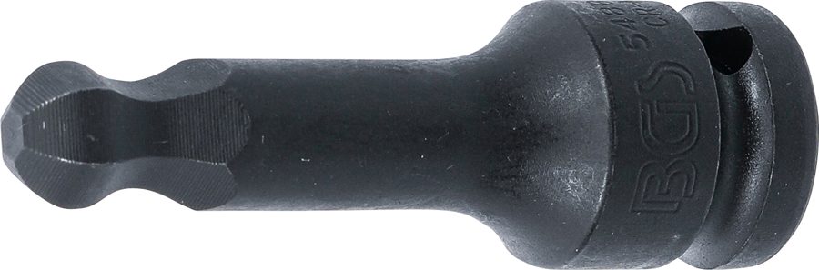 Jaudas uzgaļa ieliktnis | Garums 75mm | Piedziņas iekšējais kvadrāts 12,5 mm (1/2") | iekšējais sešstūris ar lodveida galvu 12 mm