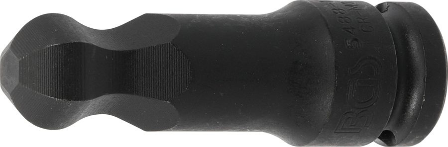 Jaudas uzgaļa ieliktnis | Garums 75mm | Piedziņas iekšējais kvadrāts 12,5 mm (1/2") | iekšējais sešstūris ar lodveida galvu 17 mm