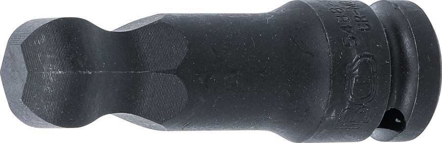 Jaudas uzgaļa ieliktnis | Garums 75mm | Piedziņas iekšējais kvadrāts 12,5 mm (1/2") | iekšējais sešstūris ar lodveida galvu 19 mm