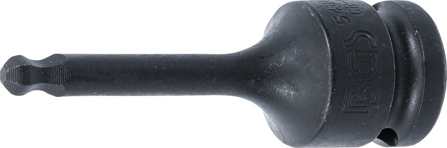 Jaudas uzgaļa ieliktnis | Garums 75mm | Piedziņas iekšējais kvadrāts 12,5 mm (1/2") | iekšējais sešstūris ar lodveida galvu 6 mm