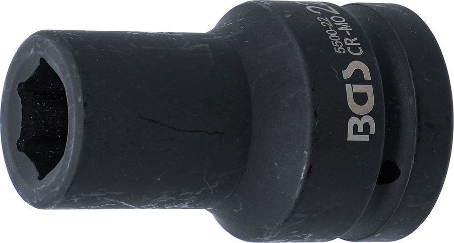 Triecienligzdas uzgriežņu atslēgas ieliktnis, sešstūris, dziļš | Piedziņas iekšējais kvadrāts 25 mm (1") | SW 22 mm