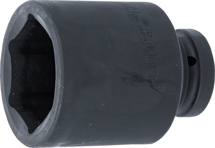 Triecienligzdas uzgriežņu atslēgas ieliktnis, sešstūris, dziļš | Iekšējā kvadrātveida piedziņa 25 mm (1") | SW 60 mm