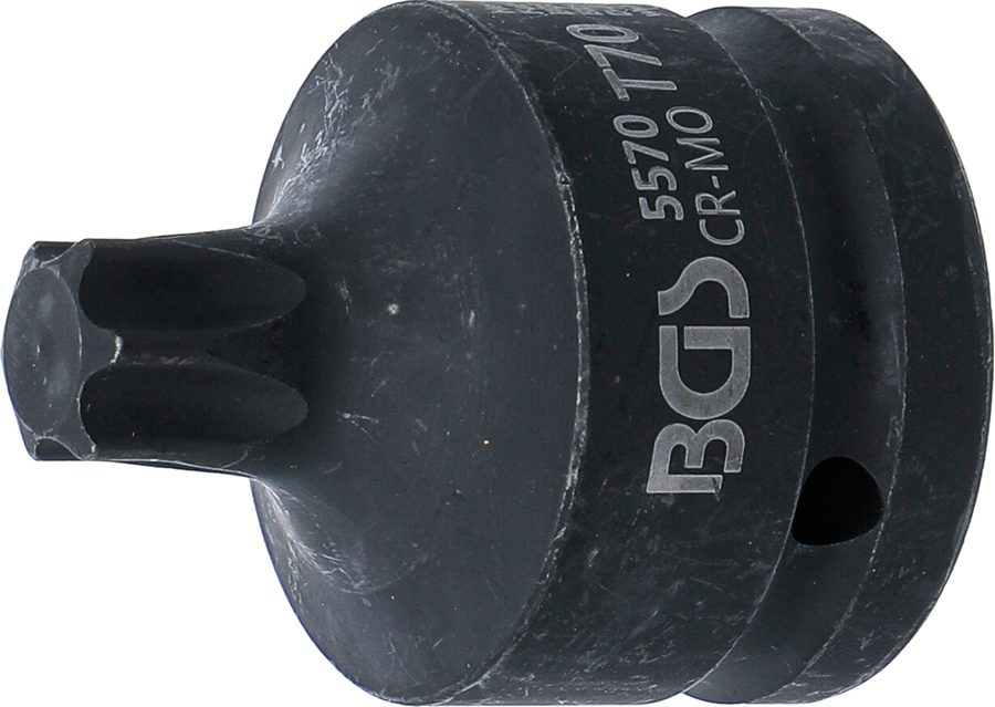 Jaudas uzgaļa ieliktnis | Garums 60mm | Iekšējā kvadrātveida piedziņa 20 mm (3/4") | T veida profils (Torx) T70