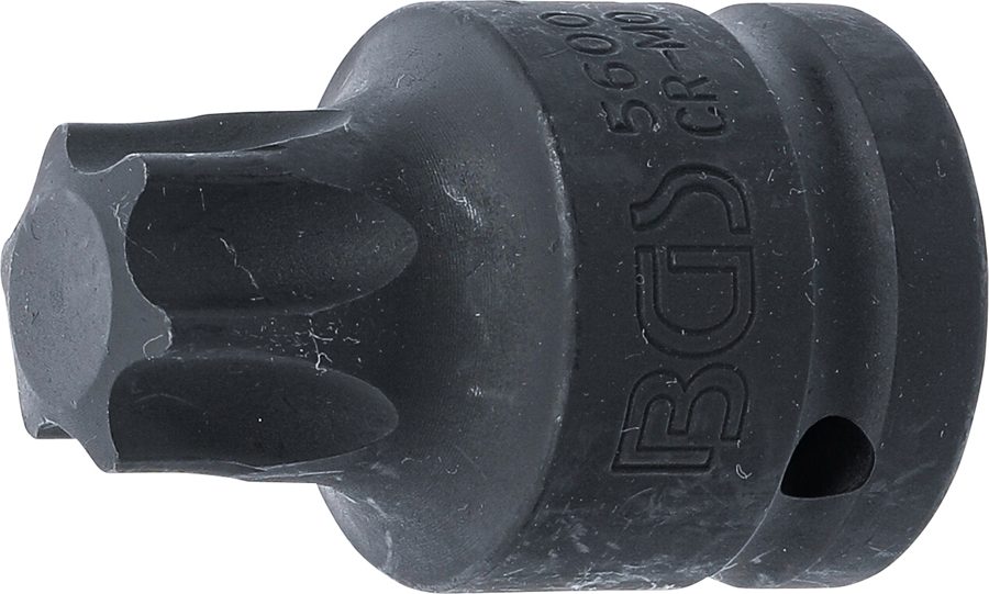 Jaudas uzgaļa ieliktnis | Garums 60mm | Iekšējā kvadrātveida piedziņa 20 mm (3/4") | T veida profils (Torx) T100