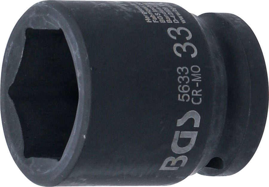 Triecienligzdas uzgriežņu atslēgas ieliktnis sešstūris | Iekšējā kvadrātveida piedziņa 20 mm (3/4") | SW 33 mm