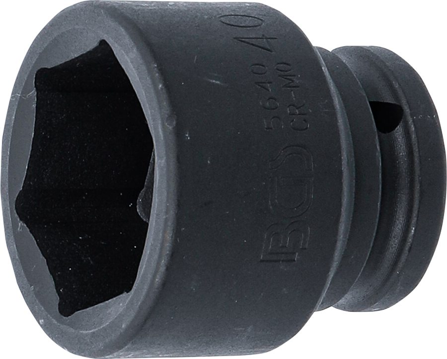 Triecienligzdas uzgriežņu atslēgas ieliktnis sešstūris | Piedziņas iekšējais kvadrāts 20 mm (3/4") | SW 40 mm