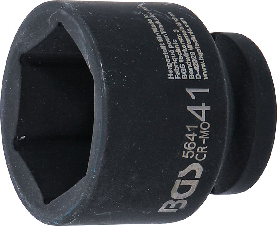 Triecienligzdas uzgriežņu atslēgas ieliktnis sešstūris | Iekšējā kvadrātveida piedziņa 20 mm (3/4") | SW 41 mm