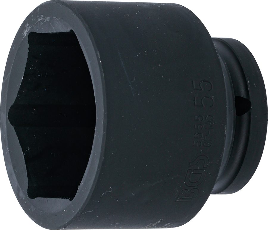 Triecienligzdas uzgriežņu atslēgas ieliktnis sešstūris | Iekšējā kvadrātveida piedziņa 20 mm (3/4") | SW 55 mm