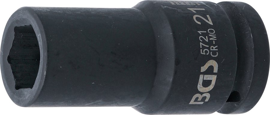 Triecienligzdas uzgriežņu atslēgas ieliktnis, sešstūris, dziļš | Iekšējā kvadrātveida piedziņa 20 mm (3/4") | SW 21 mm