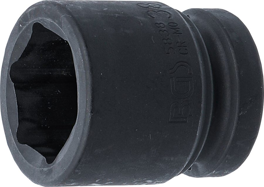 Triecienligzdas uzgriežņu atslēgas ieliktnis sešstūris | Iekšējā kvadrātveida piedziņa 25 mm (1") | SW 38 mm