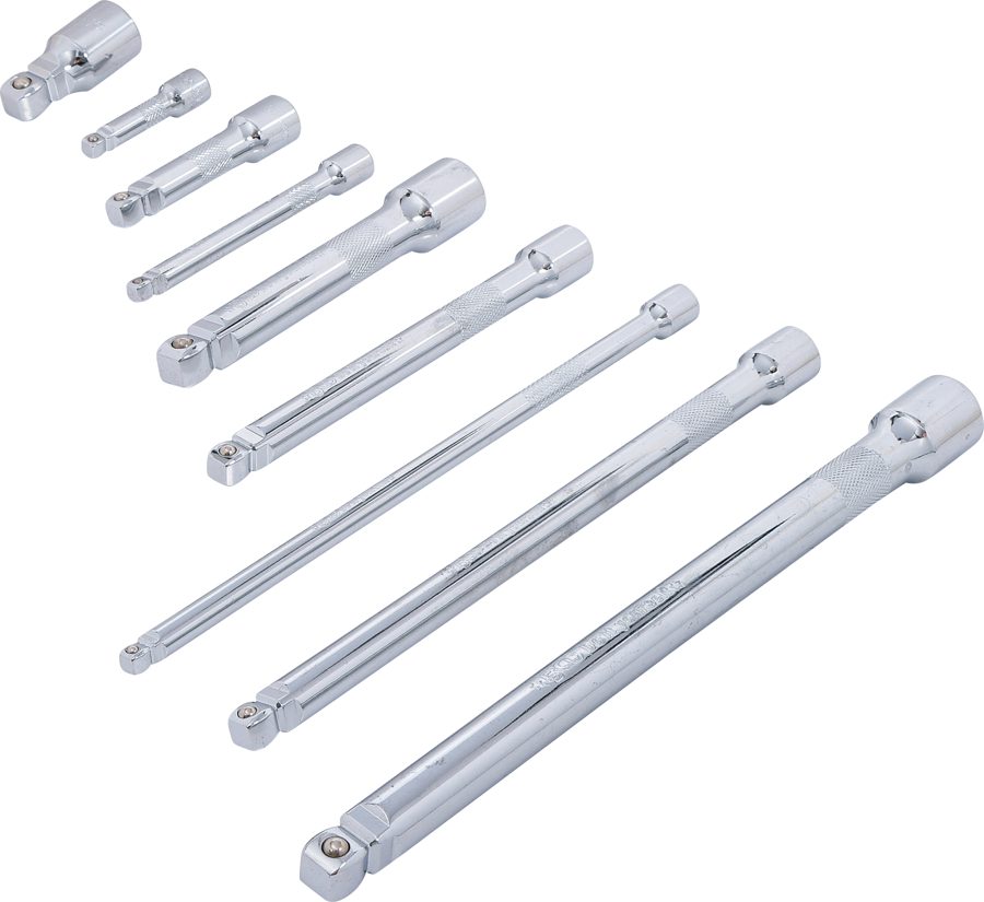 Slīpuma pagarinājuma komplekts | 6,3 mm (1/4 collas) / 10 mm (3/8 collas) / 12,5 mm (1/2 collas) | 9 gab.