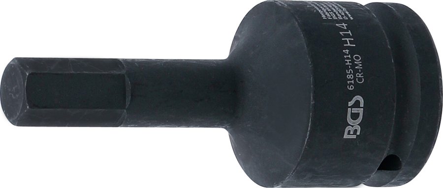 Jaudas uzgaļa ieliktnis | Garums 100mm | Piedziņas iekšējais kvadrāts 20 mm (3/4") | iekšējais sešstūris 14 mm