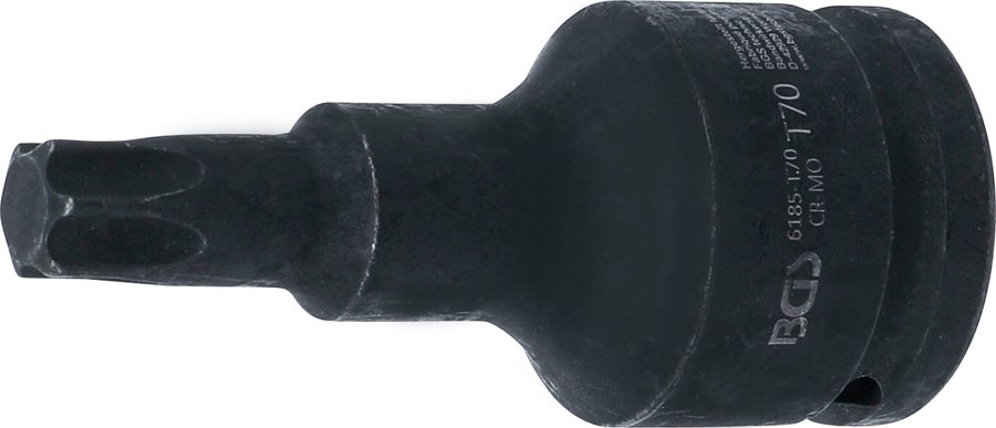 Jaudas uzgaļa ieliktnis | Garums 100mm | Iekšējā kvadrātveida piedziņa 20 mm (3/4") | T veida profils (Torx) T70
