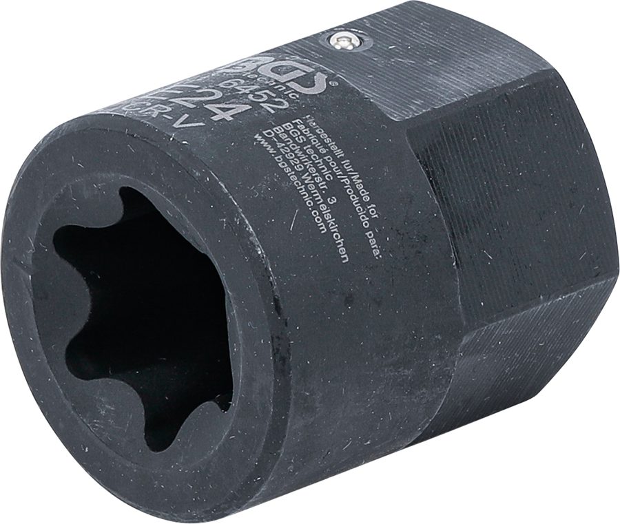 Bremžu suporta ieliktnis | E-profils (Torx) | priekš MAN TGA | Piedziņas ārējais sešstūris 30 mm | SW E24