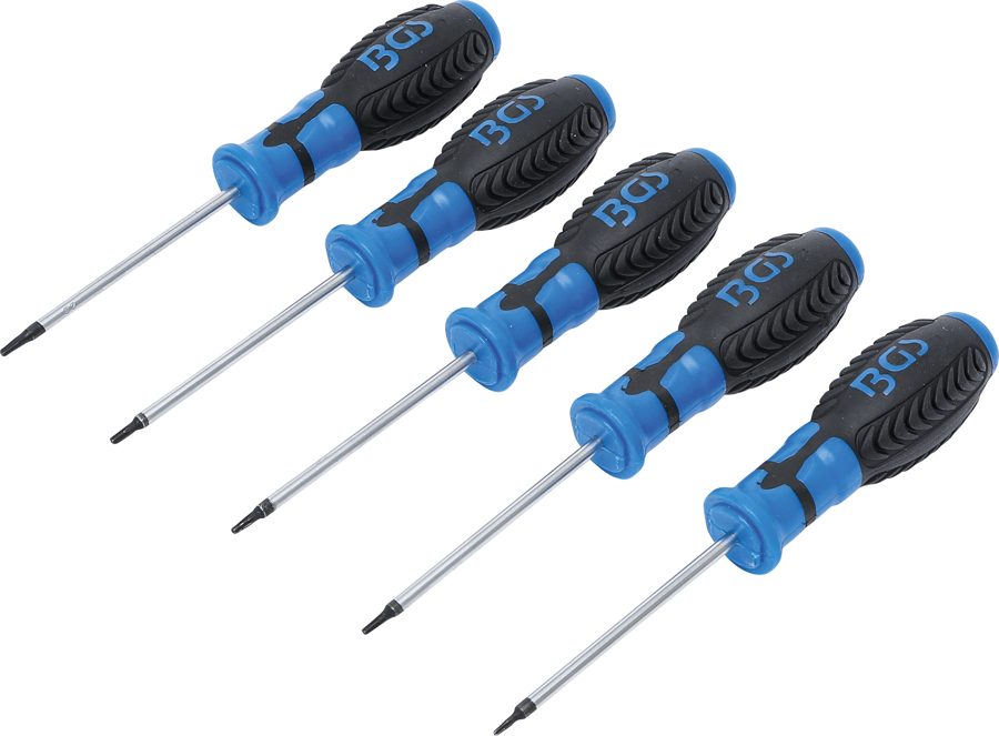 Skrūvgriežu komplekts | T-profils (Torx) ar caurumu | T6 - T10 | 5 gab.