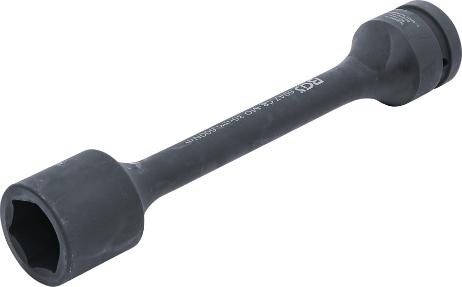 Vērpes spēka ligzdas uzgriežņu atslēgas ieliktnis sešstūris | Piedziņas iekšējais kvadrāts 25 mm (1") | SW 36 mm | 600 Nm