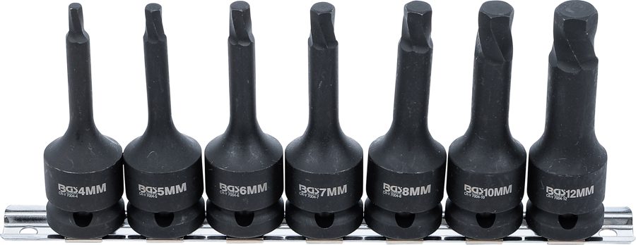 Skrūvju nosūcēju komplekts | Piedziņas iekšējais kvadrāts 12,5 mm (1/2") | bojātam iekšējam sešstūrim 4–12 mm | 7 gab.