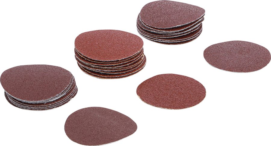 Slīpēšanas loksnes komplekts ekscentriskajām slīpmašīnām | Ø 50 mm | K 60 - 80 - 120 | 30 gab.