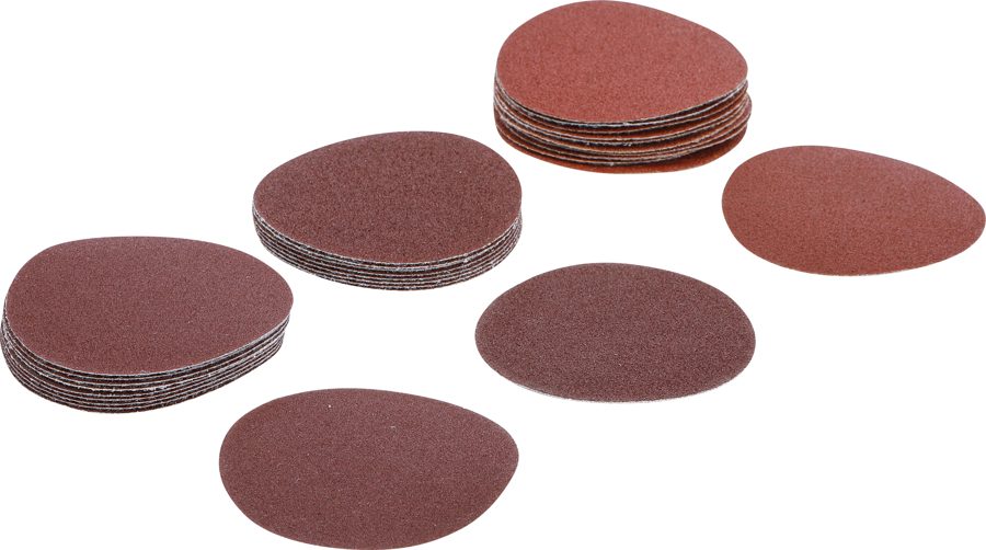Slīpēšanas loksnes komplekts ekscentriskajām slīpmašīnām | Ø 75 mm | K 60 - 80 - 120 | 30 gab.