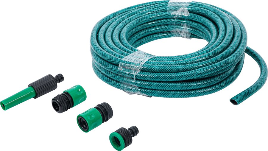 ūdens šļūtene | PVC | ar ūdens šļirci un ātrajiem savienojumiem | 15 m | 6 gab.