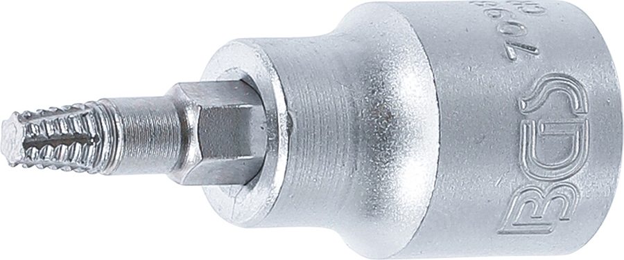 Skrūves nosūcēja uzgaļa ieliktnis | Iekšējā kvadrātveida piedziņa 10 mm (3/8") | bojātam T veida profilam (Torx) T25