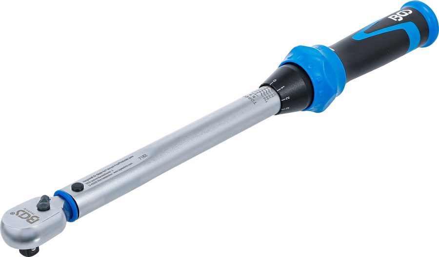 Griezes momenta atslēga | Izejas ārējais kvadrāts 10 mm (3/8") | 20–120 Nm