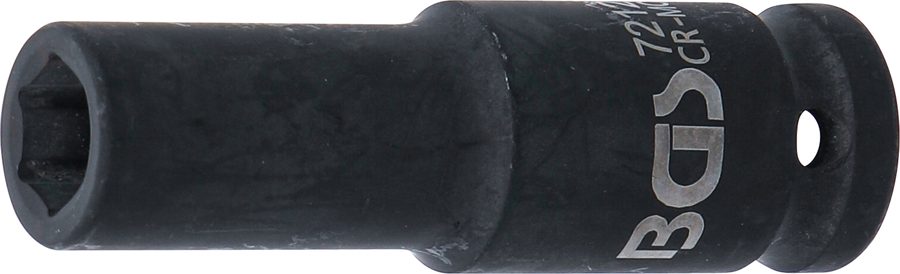 Triecienligzdas uzgriežņu atslēgas ieliktnis, sešstūris, dziļš | Piedziņas iekšējais kvadrāts 12,5 mm (1/2") | SW 12 mm