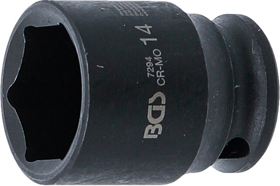 Triecienligzdas uzgriežņu atslēgas ieliktnis sešstūris | Piedziņas iekšējais kvadrāts 6,3 mm (1/4") | SW 14 mm