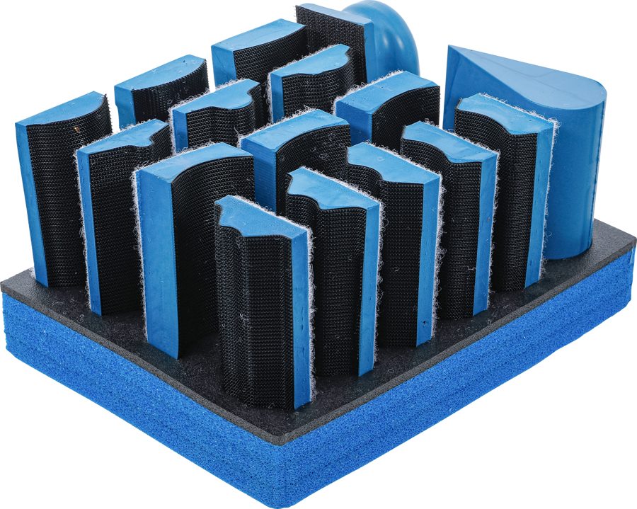 Velcro slīpēšanas bloku komplekts | 16 gabali