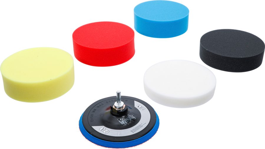 Pulēšanas sūkļa komplekts | Ø 150 mm | 6 gab.