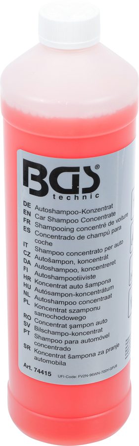 Auto šampūnu koncentrāts | sarkans | 1000 ml
