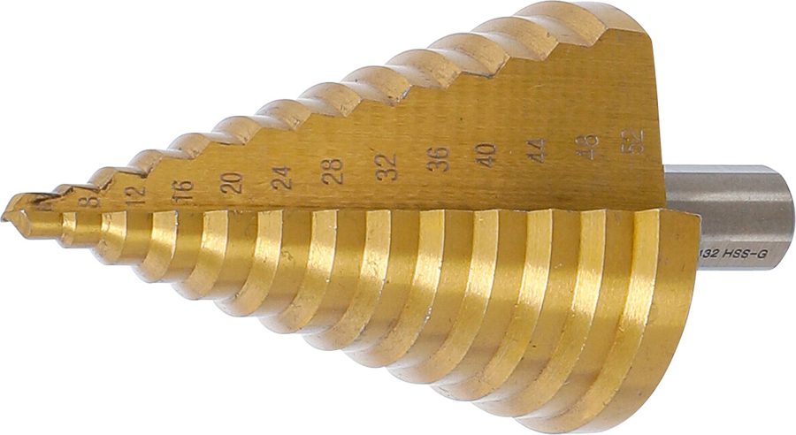 Pakāpju urbis | titāna nitrēts | Ø 6 - 52 mm
