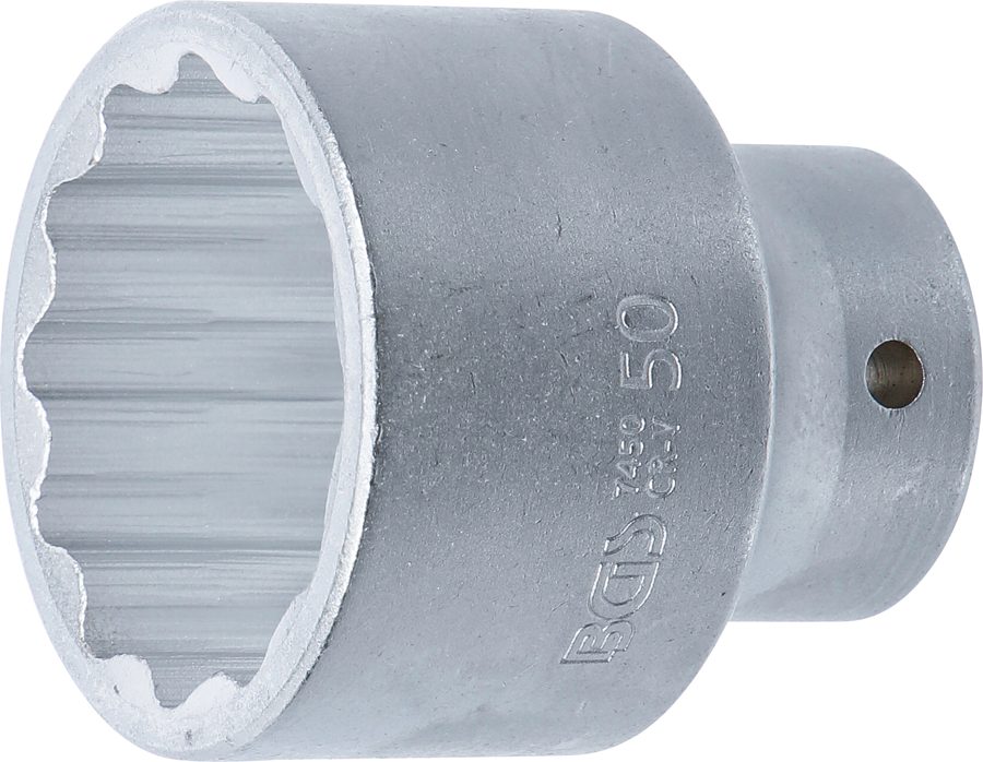 Uzgriežņu atslēgas ieliktnis divpadsmit punktu | Piedziņas iekšējais kvadrāts 20 mm (3/4") | SW 50 mm