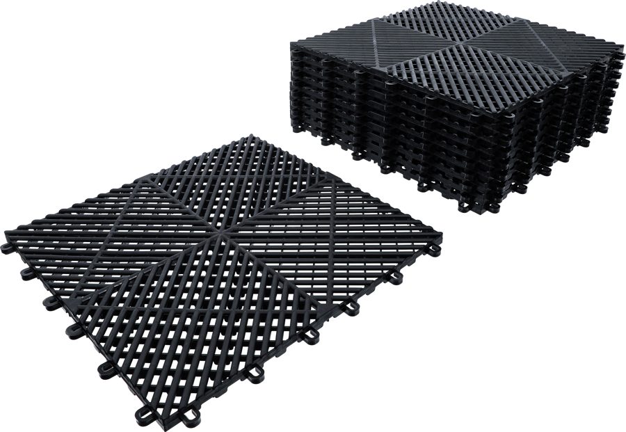 Plastmasas flīžu komplekts | Noklikšķiniet uz sistēmas | 400x400x18mm | 10 gab.