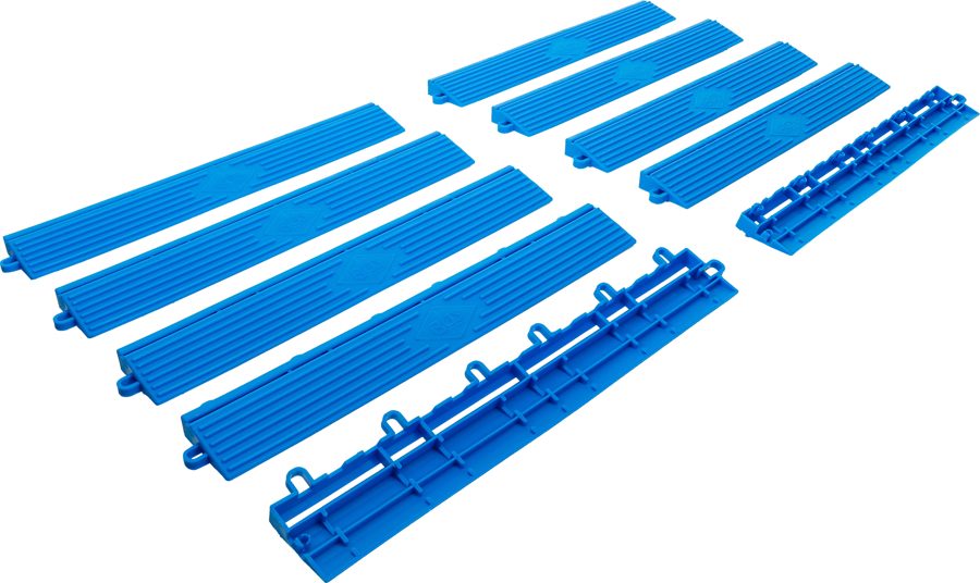 Plastmasas flīžu apmales elementu komplekts | Noklikšķiniet uz sistēmas | 400 x 55 x 15 mm | 10 gab.