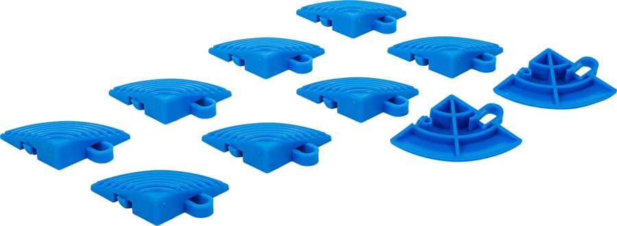 Plastmasas flīžu stūra elementu komplekts | Noklikšķiniet uz sistēmas | 57x57x18mm | 10 gab.