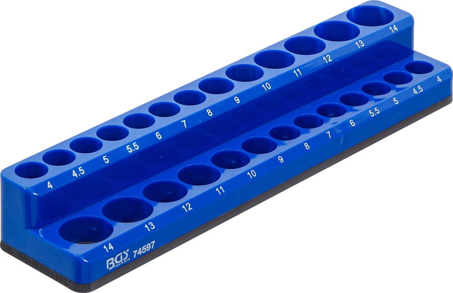 Plastmasas turētājs uzgriežņu atslēgas ieliktņiem | magnētiskais | 6,3 mm (1/4 collas)