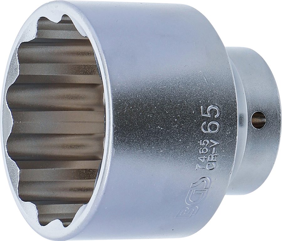 Uzgriežņu atslēgas ieliktnis divpadsmit punktu | Iekšējā kvadrātveida piedziņa 20 mm (3/4") | SW 65 mm