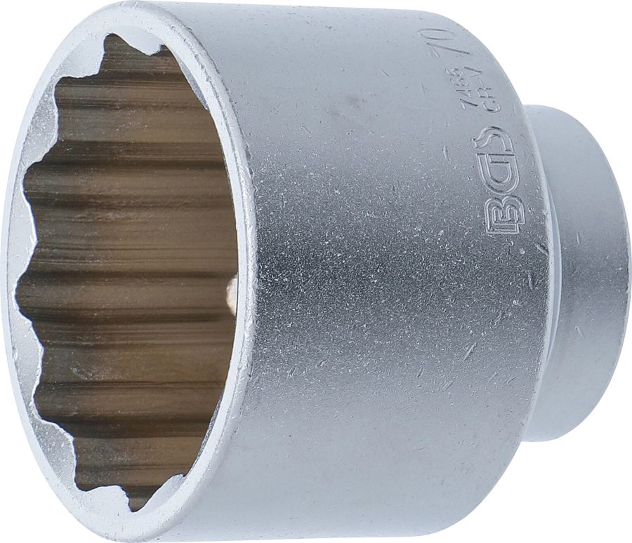 Uzgriežņu atslēgas ieliktnis divpadsmit punktu | Iekšējā kvadrātveida piedziņa 20 mm (3/4") | SW 70 mm